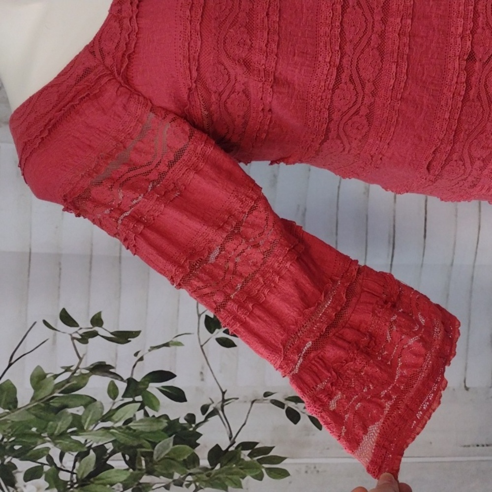 Rabbit Rabbit Rabbit Salmon Lace Dress, Size 16 - Picture 4 of 6